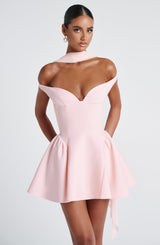 Fioreclo Marlie Mini Dress in Blush