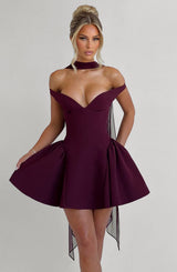 Fioreclo Marlie Mini Dress in Cherry Lacquer
