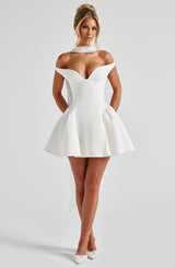 Fioreclo Marlie Mini Dress in Ivory
