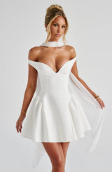 Fioreclo Marlie Mini Dress in Ivory
