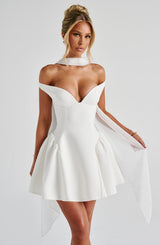 Fioreclo Marlie Mini Dress in Ivory