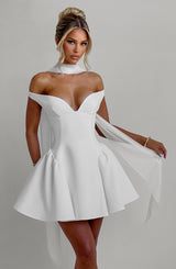 Fioreclo Marlie Mini Dress in Ivory