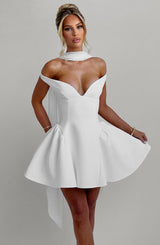 Fioreclo Marlie Mini Dress in Ivory