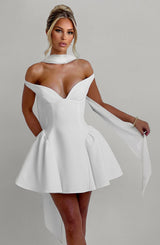 Fioreclo Marlie Mini Dress in Ivory