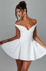 Fioreclo Marlie Mini Dress in Ivory