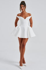 Fioreclo Marlie Mini Dress in Ivory