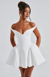 Fioreclo Marlie Mini Dress in Ivory