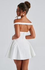 Fioreclo Marlie Mini Dress in Ivory