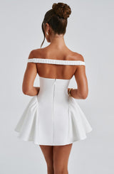 Fioreclo Marlie Mini Dress in Ivory