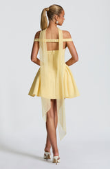 Fioreclo Marlie Mini Dress in Lemon