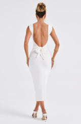 Fioreclo Marlina Midi Dress in Ivory