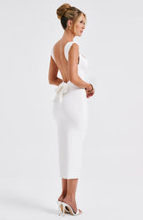 Fioreclo Marlina Midi Dress in Ivory