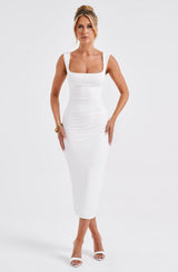 Fioreclo Marlina Midi Dress in Ivory