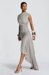 Fioreclo Marnia Mini Dress in Light Grey