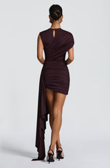 Fioreclo Marnia Mini Dress in Plum