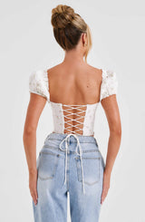 Fioreclo Mathilde Corset in Blush Floral