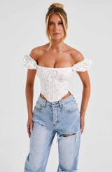 Fioreclo Mathilde Corset in Blush Floral