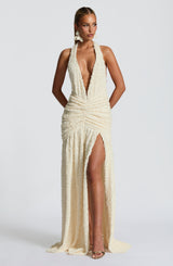 Fioreclo Minerve Maxi Dress in Ivory