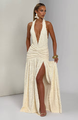 Fioreclo Minerve Maxi Dress in Ivory
