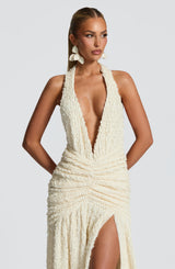 Fioreclo Minerve Maxi Dress in Ivory