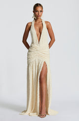 Fioreclo Minerve Maxi Dress in Ivory