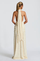 Fioreclo Minerve Maxi Dress in Ivory