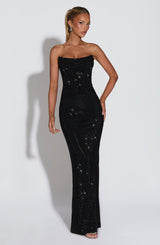 Fioreclo Mirabelle Maxi Dress in Black