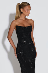 Fioreclo Mirabelle Maxi Dress in Black
