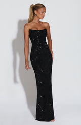Fioreclo Mirabelle Maxi Dress in Black