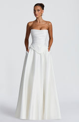 Fioreclo Mirah Maxi Skirt in Ivory