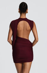 Fioreclo Mireia Mini Dress in Cherry Lacquer