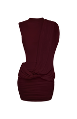 Fioreclo Mireia Mini Dress in Cherry Lacquer