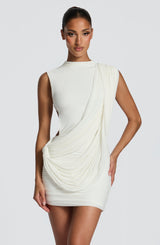 Fioreclo Mireia Mini Dress in Ivory