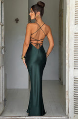 Fioreclo Mishka Maxi Dress in Emerald