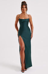 Fioreclo Mishka Maxi Dress in Emerald