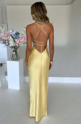 Fioreclo Mishka Maxi Dress in Lemon