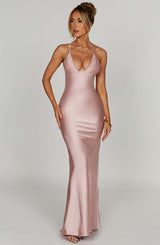 Fioreclo Myriam Maxi Dress in Blush