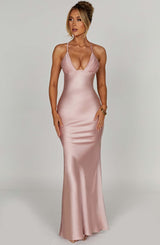 Fioreclo Myriam Maxi Dress in Blush
