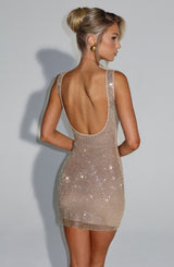 Fioreclo Petrella Mini Dress in Gold