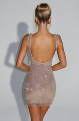 Fioreclo Petrella Mini Dress in Gold