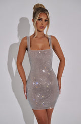 Fioreclo Petrella Mini Dress in Silver