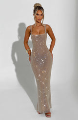 Fioreclo Petrine Maxi Dress in Gold