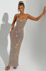 Fioreclo Petrine Maxi Dress in Gold