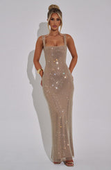 Fioreclo Petrine Maxi Dress in Gold