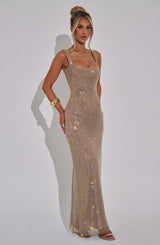 Fioreclo Petrine Maxi Dress in Gold
