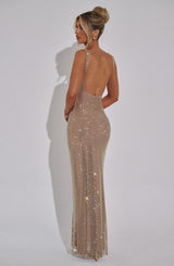 Fioreclo Petrine Maxi Dress in Gold