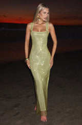Fioreclo Petrine Maxi Dress in Olive