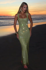 Fioreclo Petrine Maxi Dress in Olive