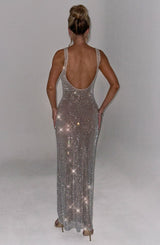 Fioreclo Petrine Maxi Dress in Silver