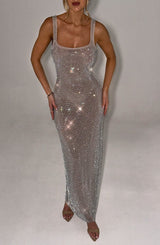 Fioreclo Petrine Maxi Dress in Silver